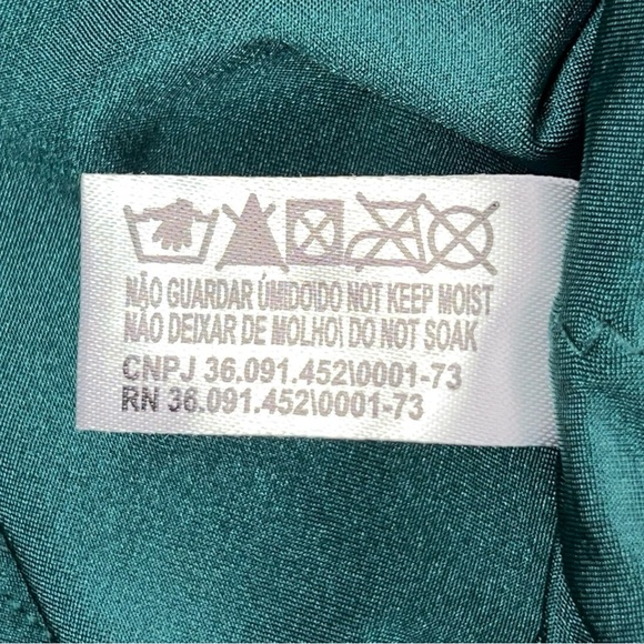 Small Despi Green Ruched Swim Bottom Emerald Textured Stretch Swimwear Beach - Picture 4 of 15